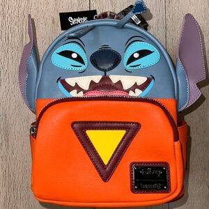 Disney Stitch Kids Backpack - Orange and Blue